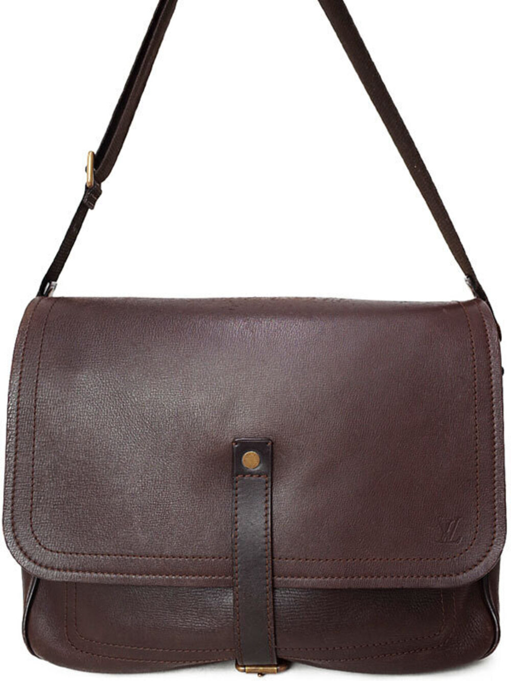 Louis Vuitton Utah Omaha Shoulder Bag Leather Brown